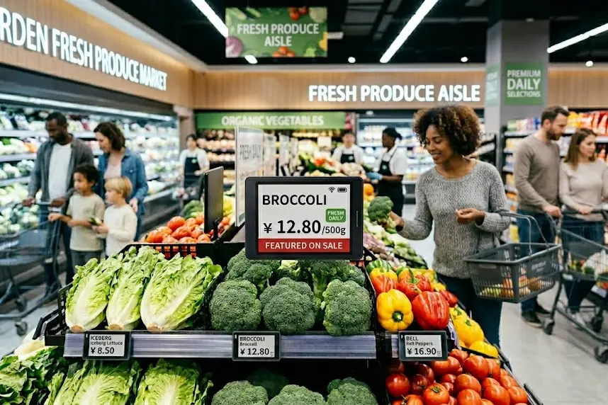Supermarché Elektronesch Präis Tags: E Praktesch Guide fir ESL Deployment a ROI