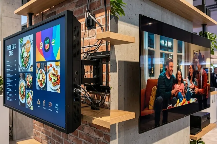 Kommerziell Display vs Consumer TV: Schlëssel Differenzen, Real Käschten, a W...