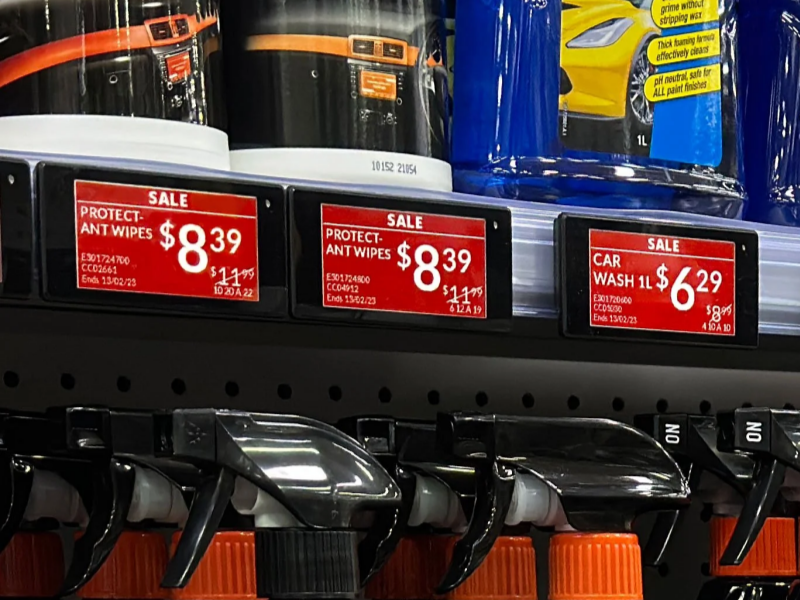 Wéi eng Aarte vu Labels si fir elektronesch Regaler verfügbar?