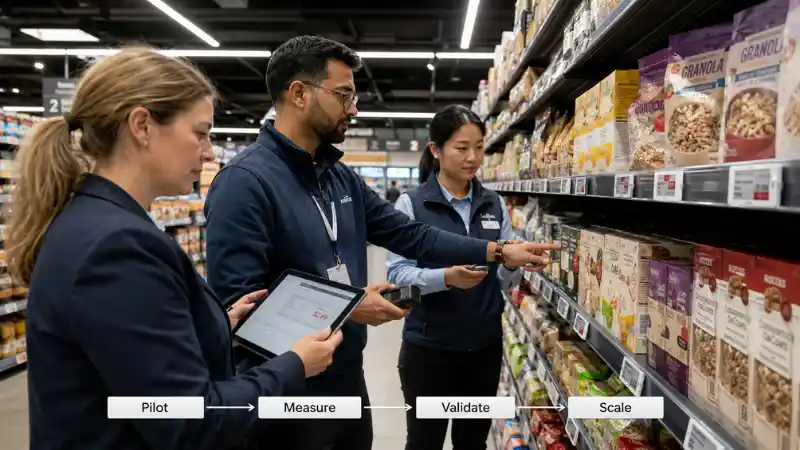Elektronesch Regal Label Pilot Checkliste: 12 KPIs virum Kette-Wide Rollout