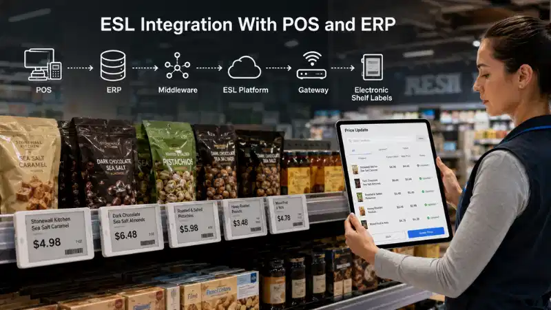 Elektronesch Regal Label Integratioun Mat POS an ERP: APIs, Data Mapping, Feeler Handling, a Roll...